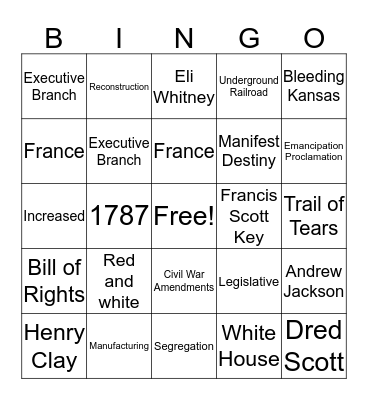 Final Exam Bingo Card
