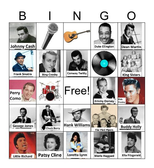 Music Bingo Card