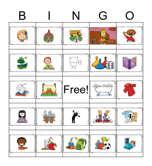 DAILY ROUTINE Bingo Card