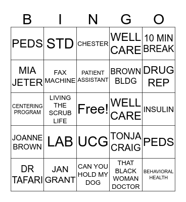 NURSES WEEK 2019 Bingo Card