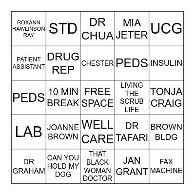 NURSES WEEK 2019 Bingo Card