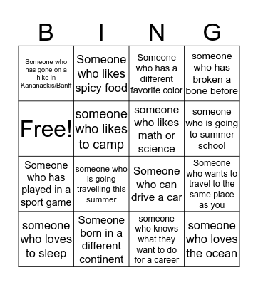 Diversity Bingo! Bingo Card