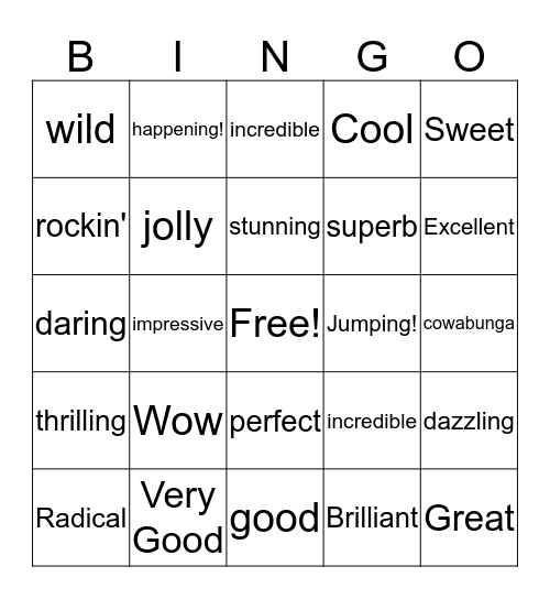 Coach's Alphabet Bingo Card