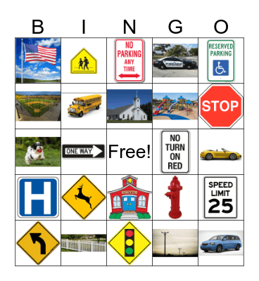 Car Bingo Card