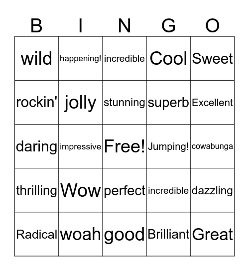 Coach's Alphabet Bingo Card