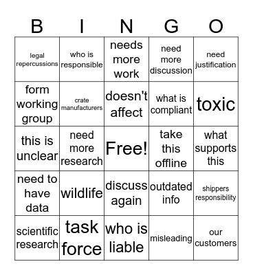 IATA Bingo Card