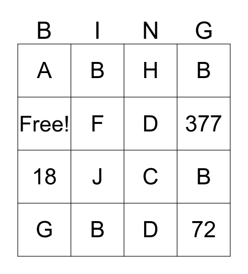 5th Geometry STAAR Review Bingo Card