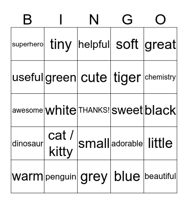 Elisa's Baby Shower Bingo Card