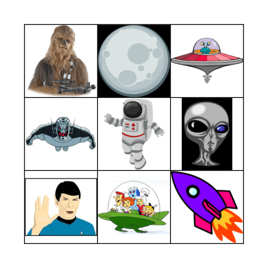 SPACE BINGO Card