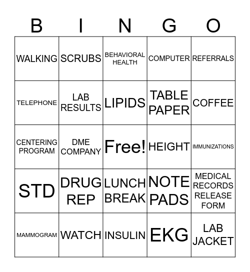 LIVING THE SCRUB LIFE NURSES WEEK 2019 Bingo Card