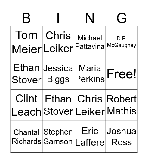 KC Safety Committee Bingo Card