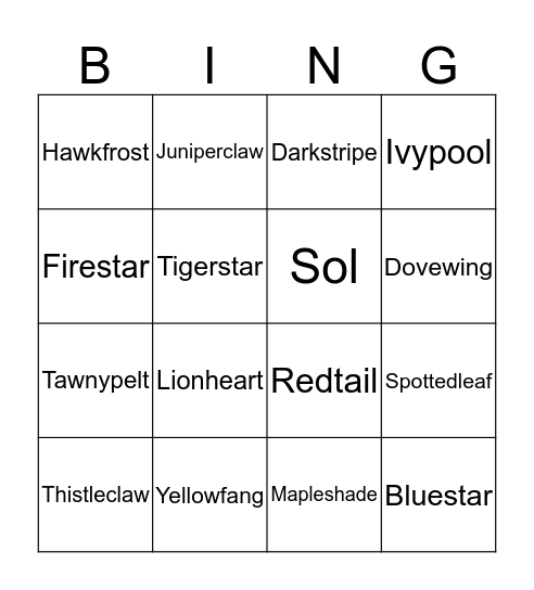 Good Verus Evil Bingo Card