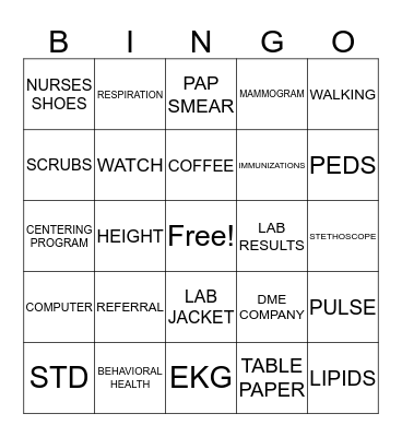 LIVING THE SCRUB LIFE NURSES WEEK 2019 Bingo Card