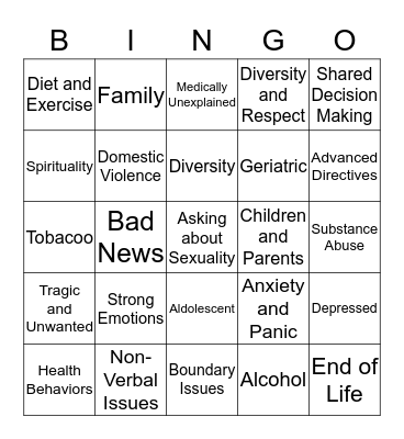 Morgan Bingo Card