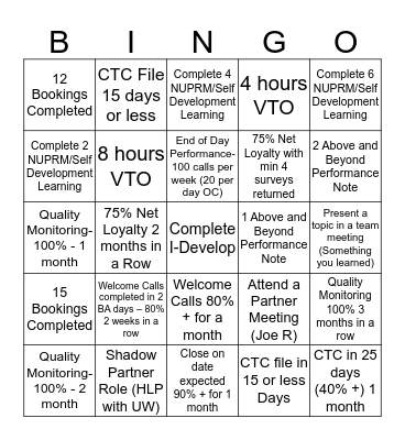 Home Equity Summer Bingo Card