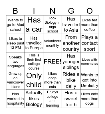 Icebreaker BINGO Card