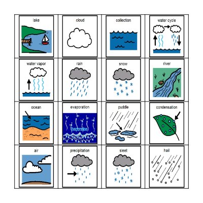 The Water Cycle Bingo Card