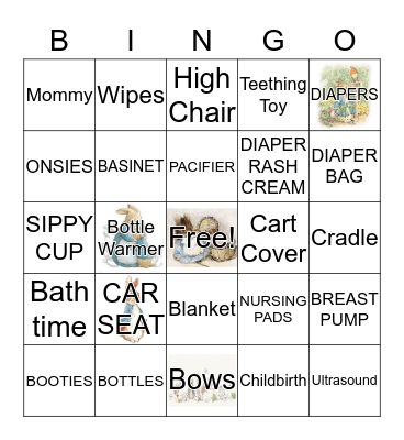 BABY SHOWER Bingo Card