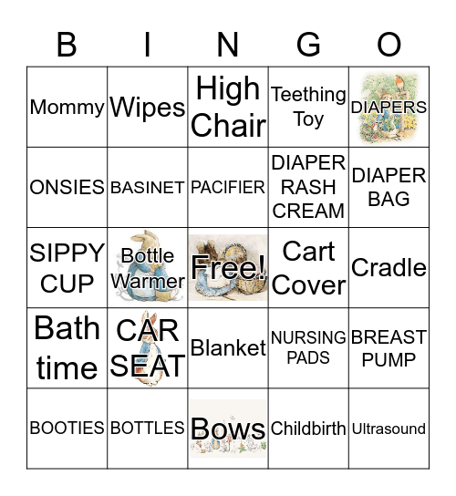 BABY SHOWER Bingo Card