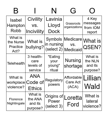 DIMENSIONS BINGO EXAM #1 Bingo Card