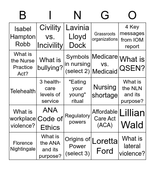 DIMENSIONS BINGO EXAM #1 Bingo Card