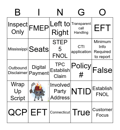 Week 1 Bingo Card