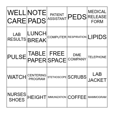 LIVING THE SCRUB LIFE NURSES WEEK 2019 Bingo Card