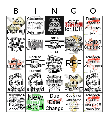 Outbound Resolve Bingo Card