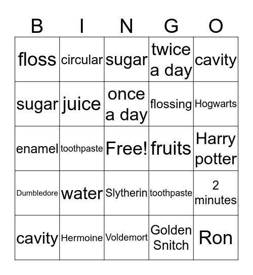 HOCUS POCUS Bingo Card