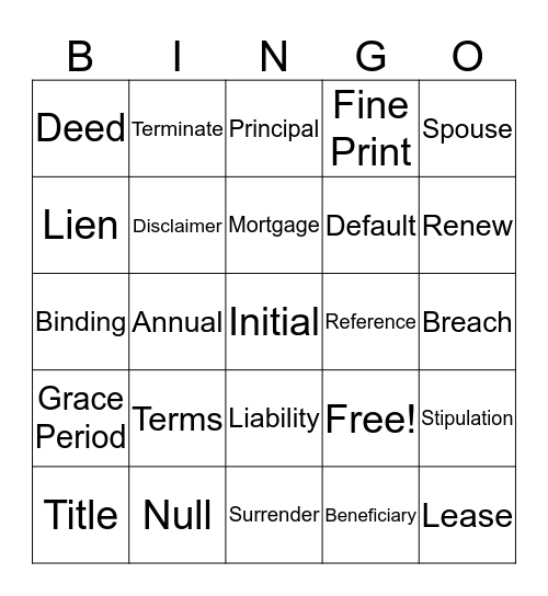 Group Project by Navada,Bradley and Erik Bingo Card