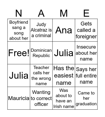 Bingo Card