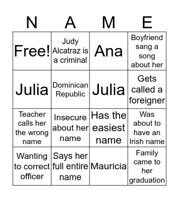Bingo Card