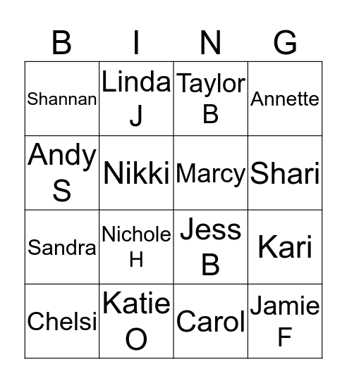 6 Hall Nurses Week Guess Who Bingo  Bingo Card