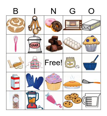 Baking Bingo Card