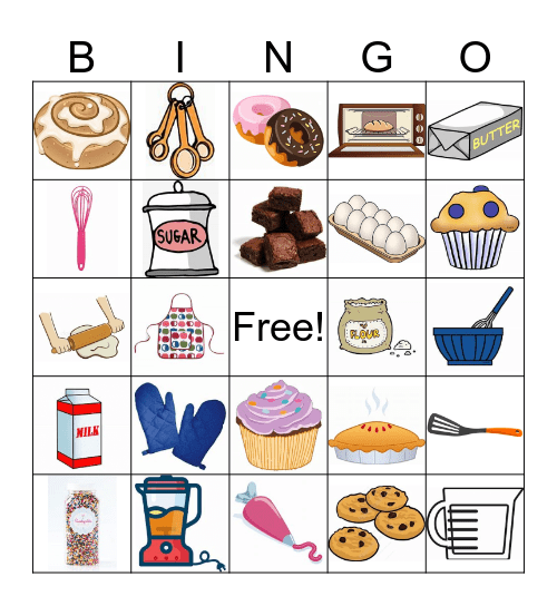 Baking Bingo Card
