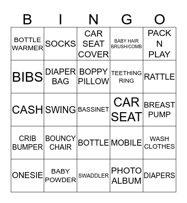 BABY BINGO Card