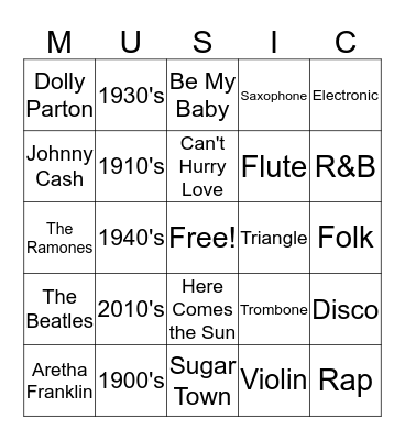 Allied Bingo Card