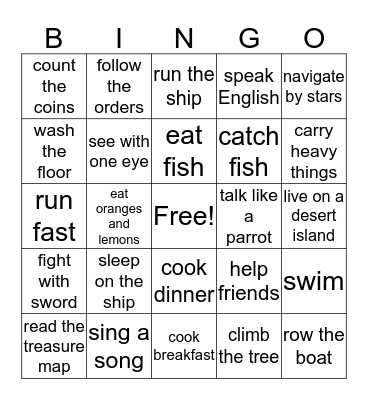 PIRATE BINGO Card
