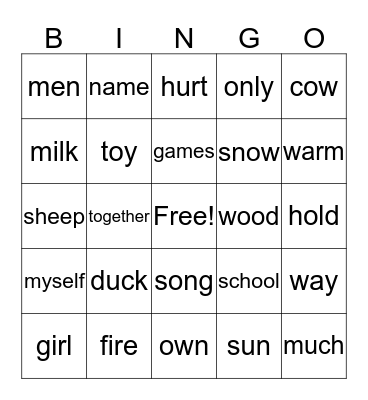 cowboys Bingo Card