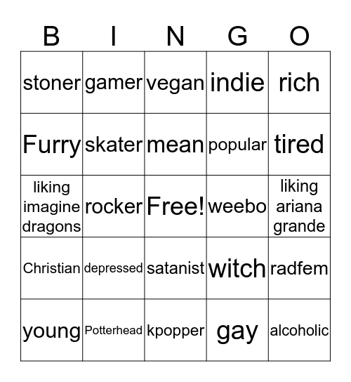 IS NOT A PERSONALITY Bingo Card