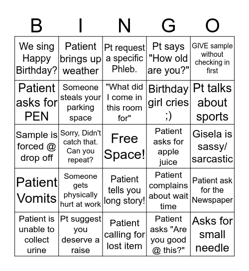 Fiesta Party Bingo Card