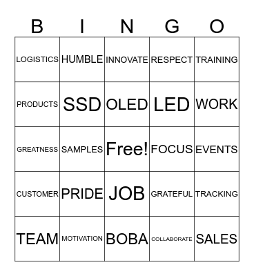 OPS BINGS Bingo Card