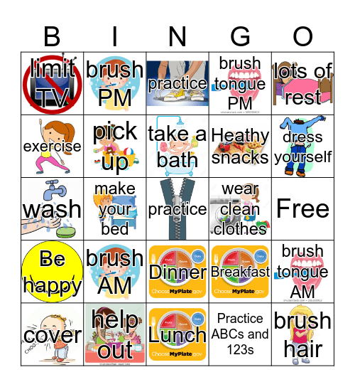 I Can Be Healthy-Cover it all BINGO Card