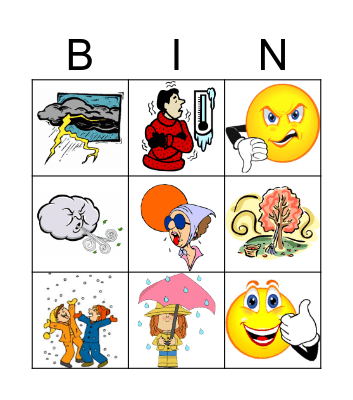 ¿Qué Tiempo Hace?  Bingo Card