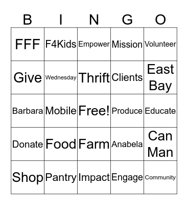 EBFP Bingo Card