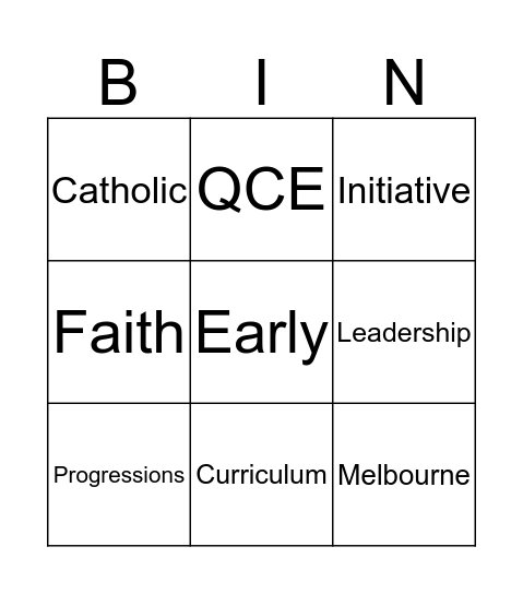 QCEC Staff Day Bingo Card