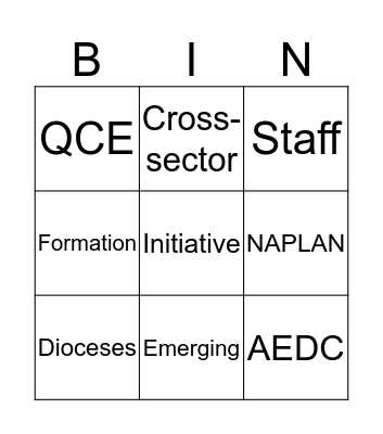 QCEC Staff Day Bingo Card