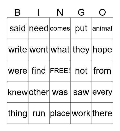 Dylan's Bingo Board Bingo Card