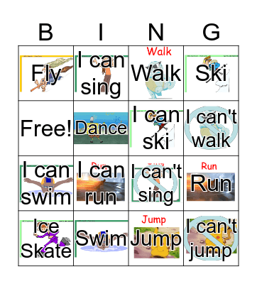 I can Bingo Card