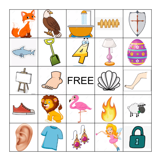 BEGINNING SOUND BINGO Card